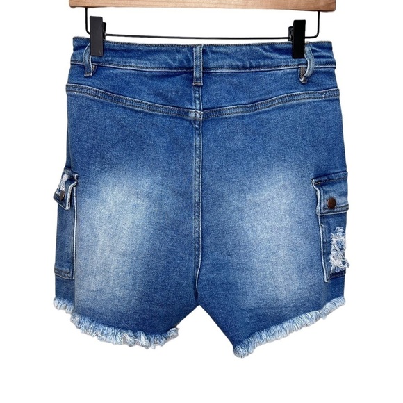 AMERICAN Bazi Cargo Denim Jeans Shorts Size Medium - Picture 6 of 8